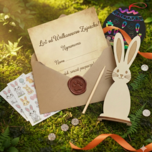 List od Zajączka + Wykreślanka + Zajączek 3D